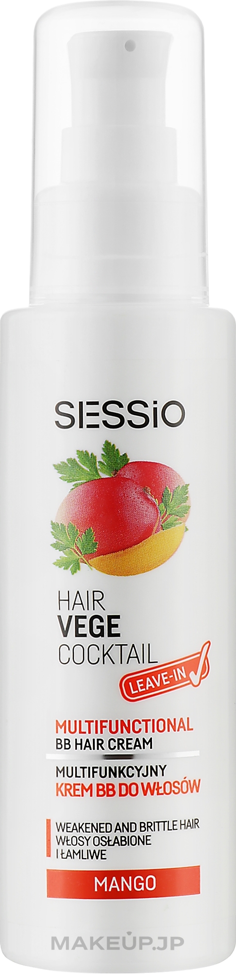 Multifunctional Hair BB Cream "Mango" - Sessio Hair Vege Cocktail Multifunctional BB Hair Crem — photo 100 g