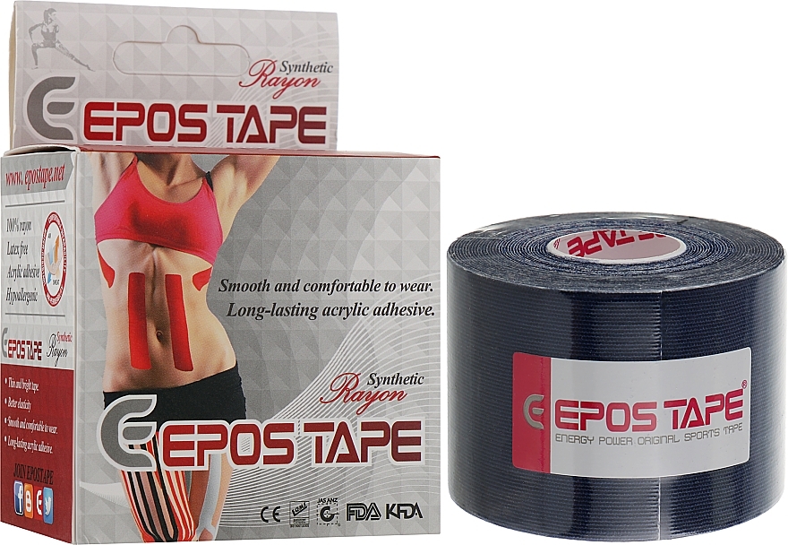 Kinesio Tape, dark blue - Epos Tape Rayon — photo N2