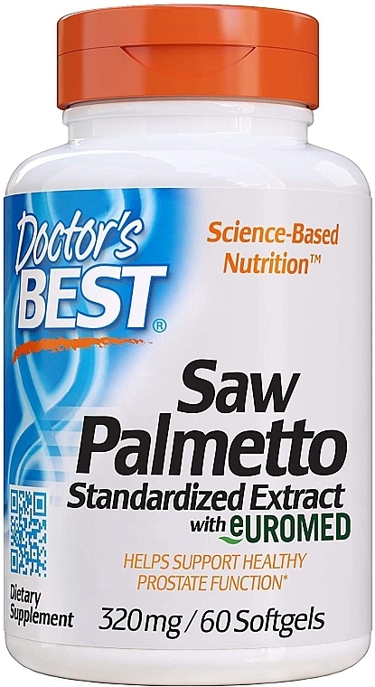 Saw Palmetto Standardized Extract with Euromed, 320 mg, softgels - Doctor's Best — photo N1