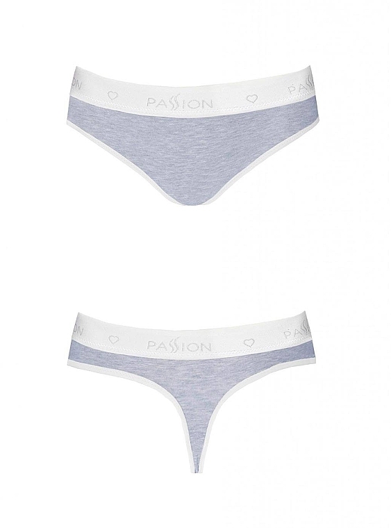 Brazilian Cotton panties PS012, grey - Passion — photo N3