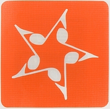 Body Art Stencil, 6x6 cm, star 1 - Biofarma — photo N1