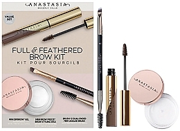 Set - Anastasia Beverly Hills Full Feathered Brow Taupe (br/freeze/2.5g + br/gel/2.2g + Brush) — photo N1