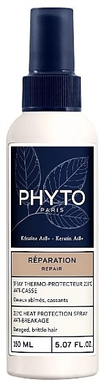 Heat Protection Spray for Damaged & Brittle Hair - Phyto Thermo-Protective Spray Damaged, Brittle Hair — photo N1