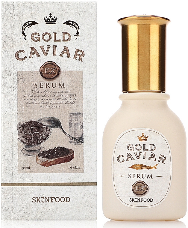 Face Serum - Skinfood Gold Caviar Ex Serum — photo N2