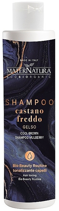 Toning Hair Shampoo - MaterNatura Cool Brown Shampoo Mulberry — photo N1