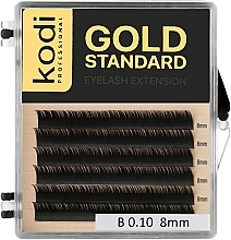 Gold Standard B 0.10 False Eyelashes (6 rows: 8 mm) - Kodi Professional — photo N1