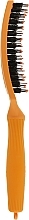 Curved Blowout Hair Brush, yellow - Olivia Garden Fingerbrush Bloom Sunflower — photo N2