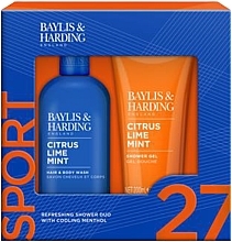 Set - Baylis & Harding Citrus Lime Mint Refreshing Shower Duo Gift Set (hair/body/wash/300 ml + sh/gel/200 ml) — photo N1