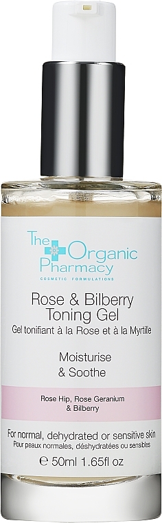 Toning Gel for Dehydrated & Sensitive Skin - The Organic Pharmacy Rose & Bilberry Toning Gel — photo N2