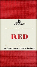 Fragrances, Perfumes, Cosmetics Natural Soap “Italian Fabrics. Red” - Florinda Fabric Red Natural Soap