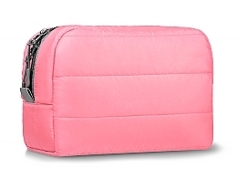 Quilted Classy Makeup Bag, pink - Makeup Cosmetic Bag Pink — photo N1