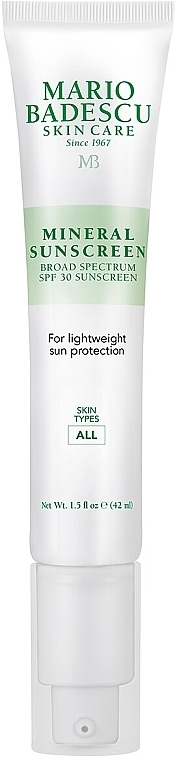 Face Sunscreen - Mario Badescu Mineral Sunscreen SPF 30 — photo N1