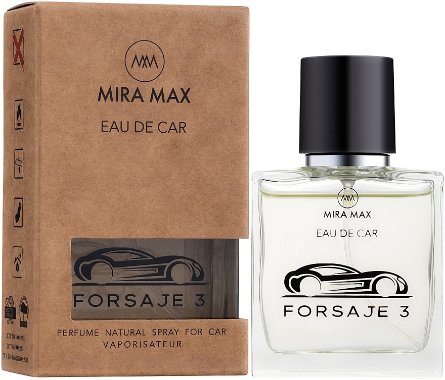 Car Perfume - Mira Max Eau De Car Forsaje 3 Perfume Natural Spray For Car Vaporisateur — photo N2