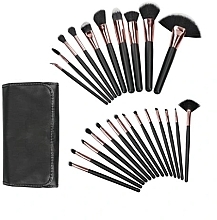 Professional Makeup Brush Set, black, 24 pcs - Tools For Beauty — photo N1