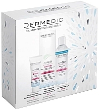 Fragrances, Perfumes, Cosmetics Set - Dermedic Angio (cr/40ml + cr/7ml + micel/water/100ml)