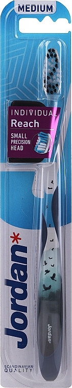 Medium Toothbrush, transparent with blue, birds - Jordan Individual Reach Toothbrush Medium — photo N1