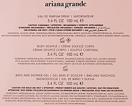 Ariana Grande Thank U, Next - Set (edp/100ml + b/lot/100ml + sh/gel/100ml)  — photo N4