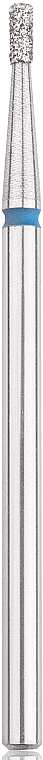 Diamond Nail File Drill Bit, cylinder, L-3,5 mm, 1,4 mm, blue - Head The Beauty Tools — photo N1