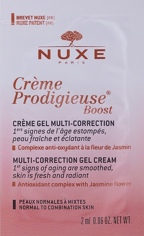 Multi-Correction Cream Gel for Normal & Combination Skin - Nuxe Creme Prodigieuse Boost Multi-Correction Gel Cream (sample) — photo N1