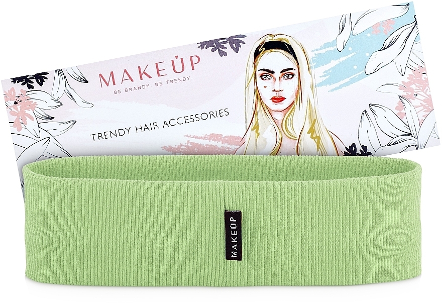 Headband, light green "Be Beauty" - MAKEUP — photo N1