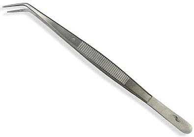 Professional Tweezers with C-Shaped Clip, sharp - Erlinda Solingen C-Curve Pinching Tweezers — photo N1