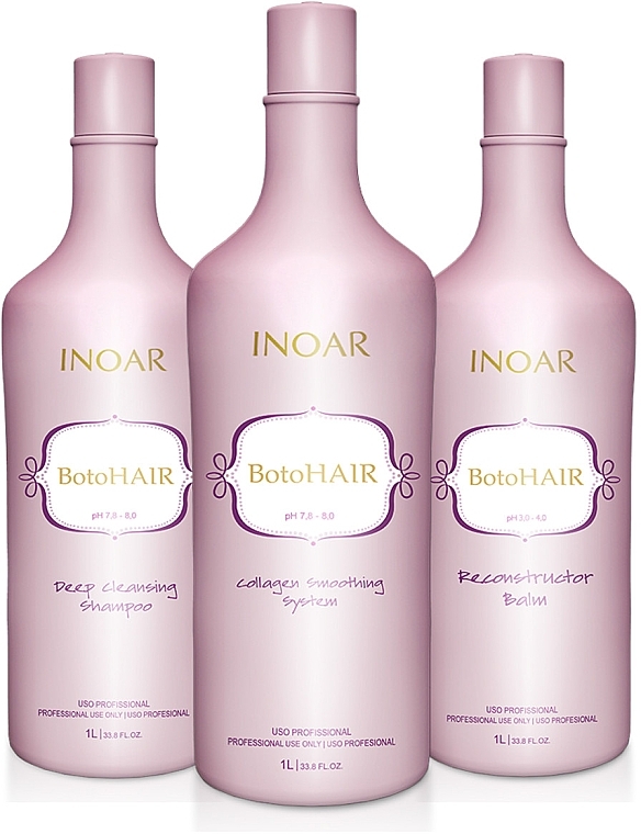 Hair Botox - Inoar BotoHair (shmp/1000ml + botox/1000ml + balm/1000ml) — photo N1