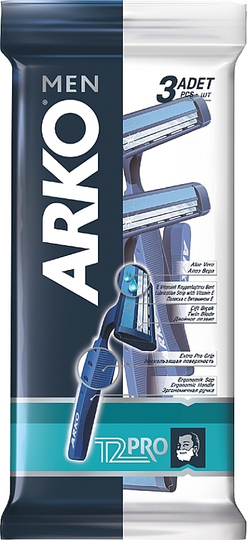 Razor T2 Pro Double", 3pcs - Arko Men T2 Pro Double — photo N1