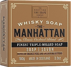 ソープ - Scottish Fine Soaps ザ マンハッタン ウイスキー ソープ、箱入り — photo N1