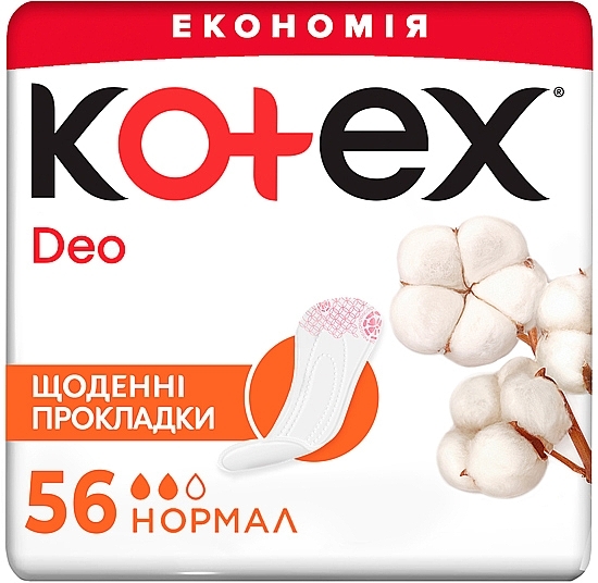 Daily Liners, 56 pcs - Kotex Deo Normal — photo N1