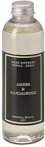 Cereria Molla Amber & Sandalwood - Reed Diffuser (refill) — photo N1