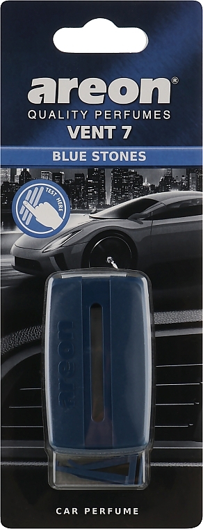 Car Air Freshener "Blue Stone" - Areon Vent 7 Blue Stones — photo N1