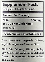 Dietary Supplement "Amino Acid Complex" 500mg - Solgar DLPA DL-Phenylalanine — photo N21