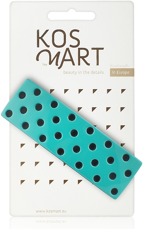 Hair Clip 'Turquoise dots' - Kosmart — photo N1