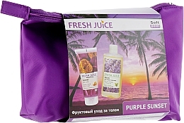 Fragrances, Perfumes, Cosmetics Set - Fresh Juice Purple Sunset Set (oil/150ml + peel/200ml + bag)