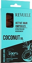 Fragrances, Perfumes, Cosmetics Active Hair Ampoules with Coconut Oil - Revuele Coconut Oil Active Hair Ampoules