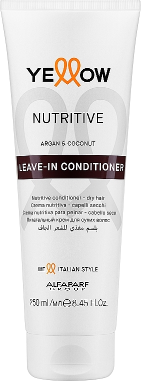 Conditioner - Yellow Nutrive Argan & Coconut Leave-in Conditioner — photo N1
