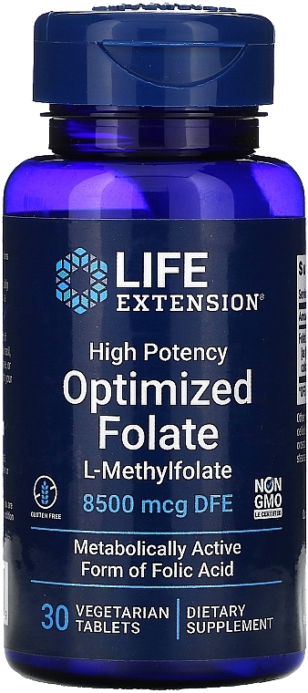 Dietary Supplement "Folate" - Life Extensions Optimized Folate — photo N1