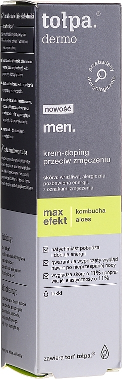 Anti-Fatigue Doping Cream - Tolpa Dermo Men Max Effect — photo N1