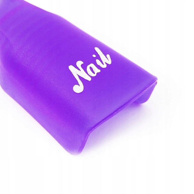 Plastic Gel Polish Remover Clips, purple - MylaQ — photo N2
