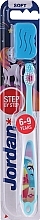 Fragrances, Perfumes, Cosmetics Kids Toothbrush Step by Step (6-9) Soft, with Lid, dolphin - Jordan