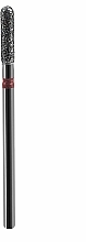 Nail Cutter Head DW1 'Rounded Cylinder', delicate, red - Sunone Diamond Nail Drill — photo N2