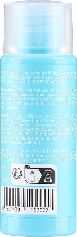 Face Exfoliant with 2% Salicylic Acid - Paula's Choice Clear Regular Strength Anti-Redness Exfoliating Solution Travel Size — photo N2