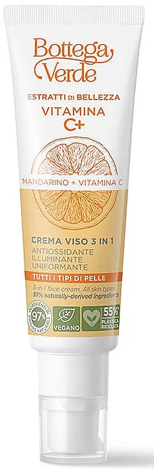 Vitamin C Face Cream - Bottega Verde Beauty Extracts Vitamin C+ 3 In 1 Face Cream — photo N1