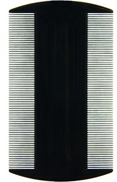 Thin-Toothed Comb, double-sided 9.5 cm, Pe-139, black - Disna — photo N1