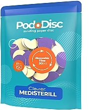 Replaceable Polishing Discs for Pedicure L 150/25 mm, 50 pcs. - Medisterill PodoDisc Keyboard — photo N2