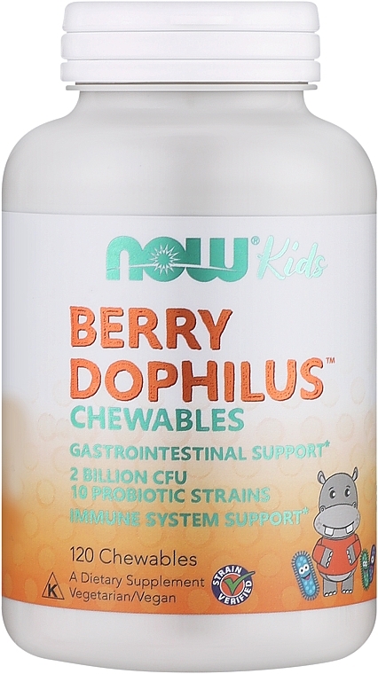 Kids Probiotic "Acidophilus". berry taste - Now Foods Berry Dophilus — photo N1