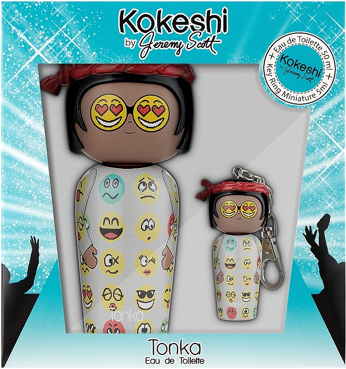 Kokeshi Parfums Tonka by Jeremy Scott - Set (edt/50ml + edt/5ml + keychain) — photo N1