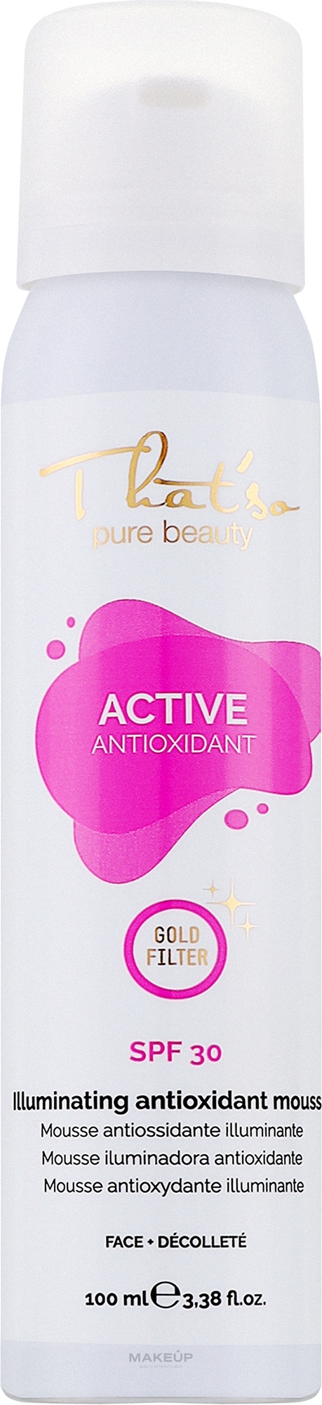 Face & Décolleté Foam - That'So Spuma Active Antioxidant SPF30 — photo 100 ml