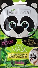 Fragrances, Perfumes, Cosmetics Detox Sheet Mask "Panda" - Bielenda Crazy Mask 3D Panda