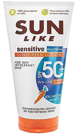 Moisturizing Sunscreen Lotion for Sensitive Skin - Sun Like Sunscreen Lotion Sensitive SPF 50+ New Formula — photo N1